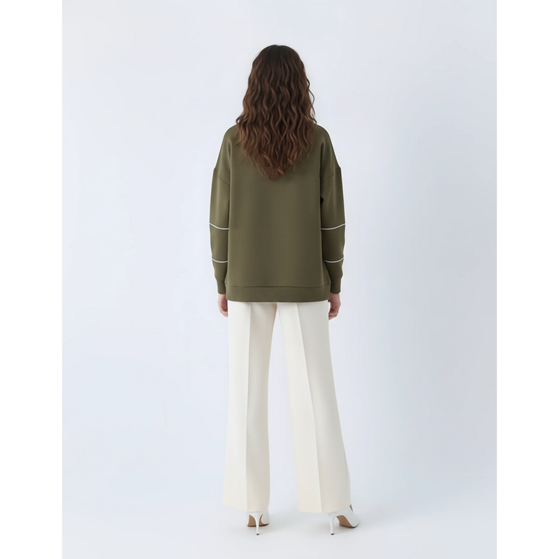 Green Hannover Quarter Zipper Sweatshirt | Montivo Pakistan