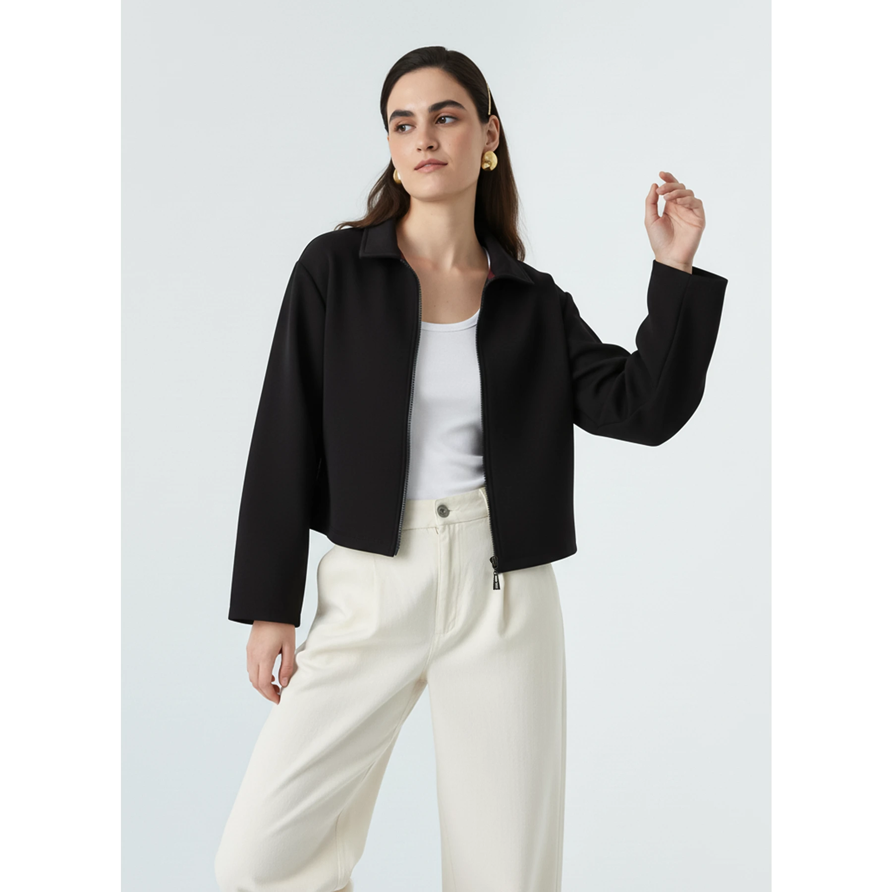 Black Zipper Coat Jacket | Montivo Pakistan