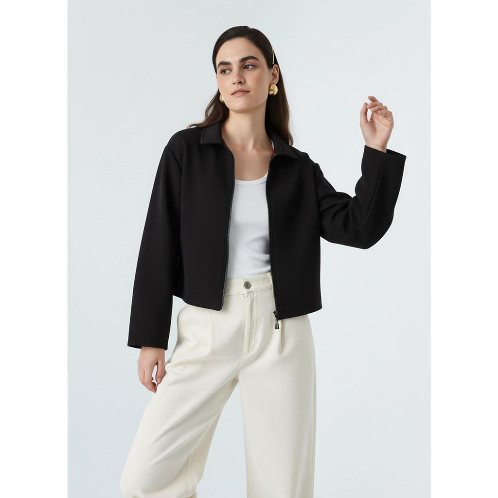 Black Zipper Coat Jacket | Montivo Pakistan