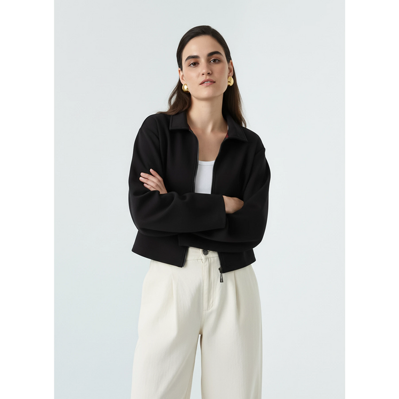 Black Zipper Coat Jacket | Montivo Pakistan