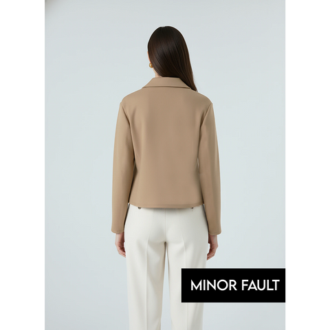 (Minor Fault) Brown Zipper Coat Jacket | Montivo Pakistan