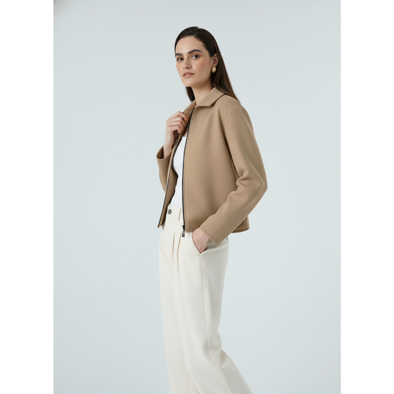 Brown Zipper Coat Jacket | Montivo Pakistan