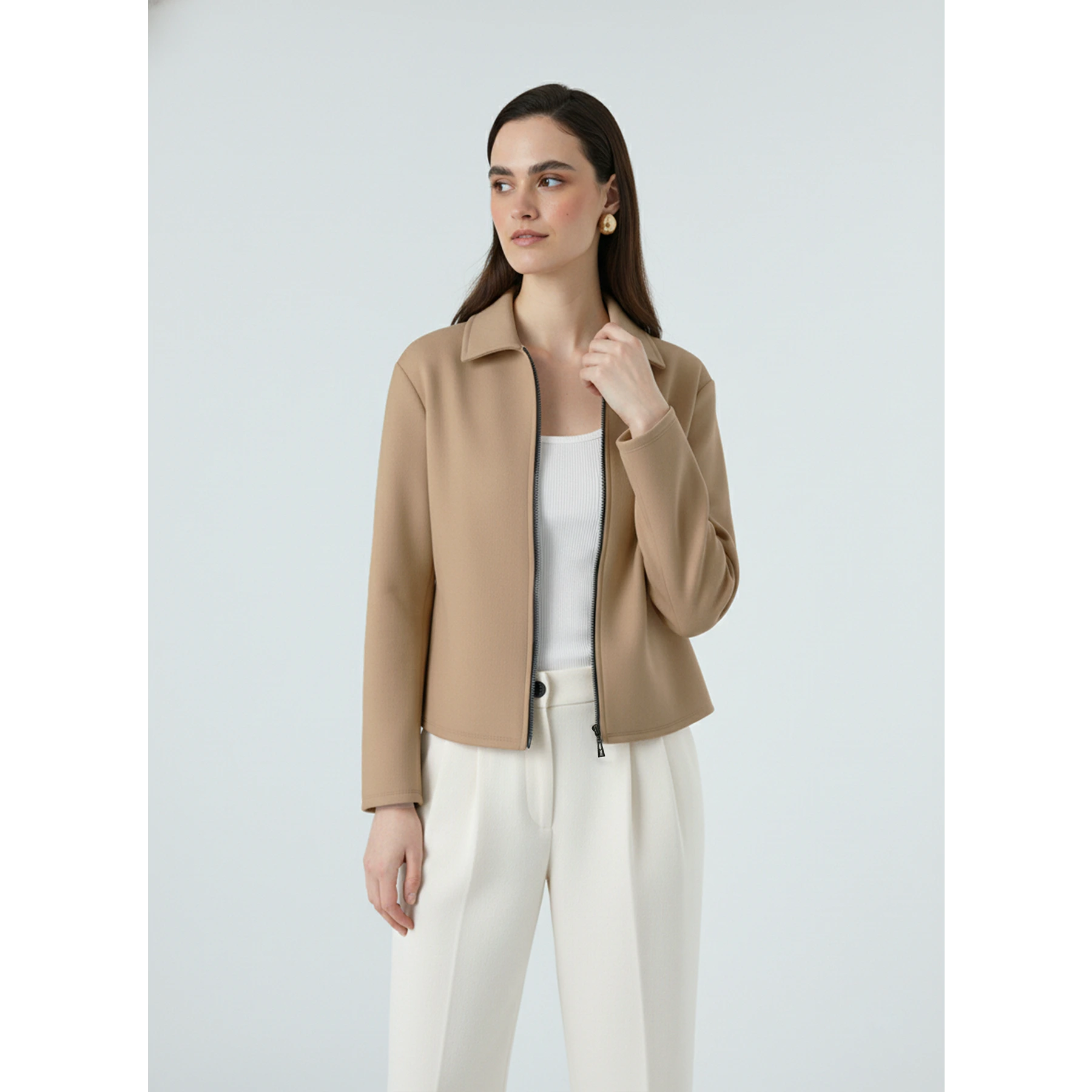 Brown Zipper Coat Jacket | Montivo Pakistan