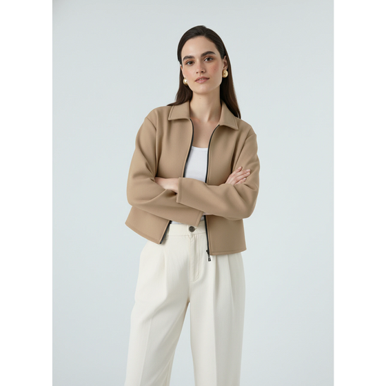 Brown Zipper Coat Jacket | Montivo Pakistan