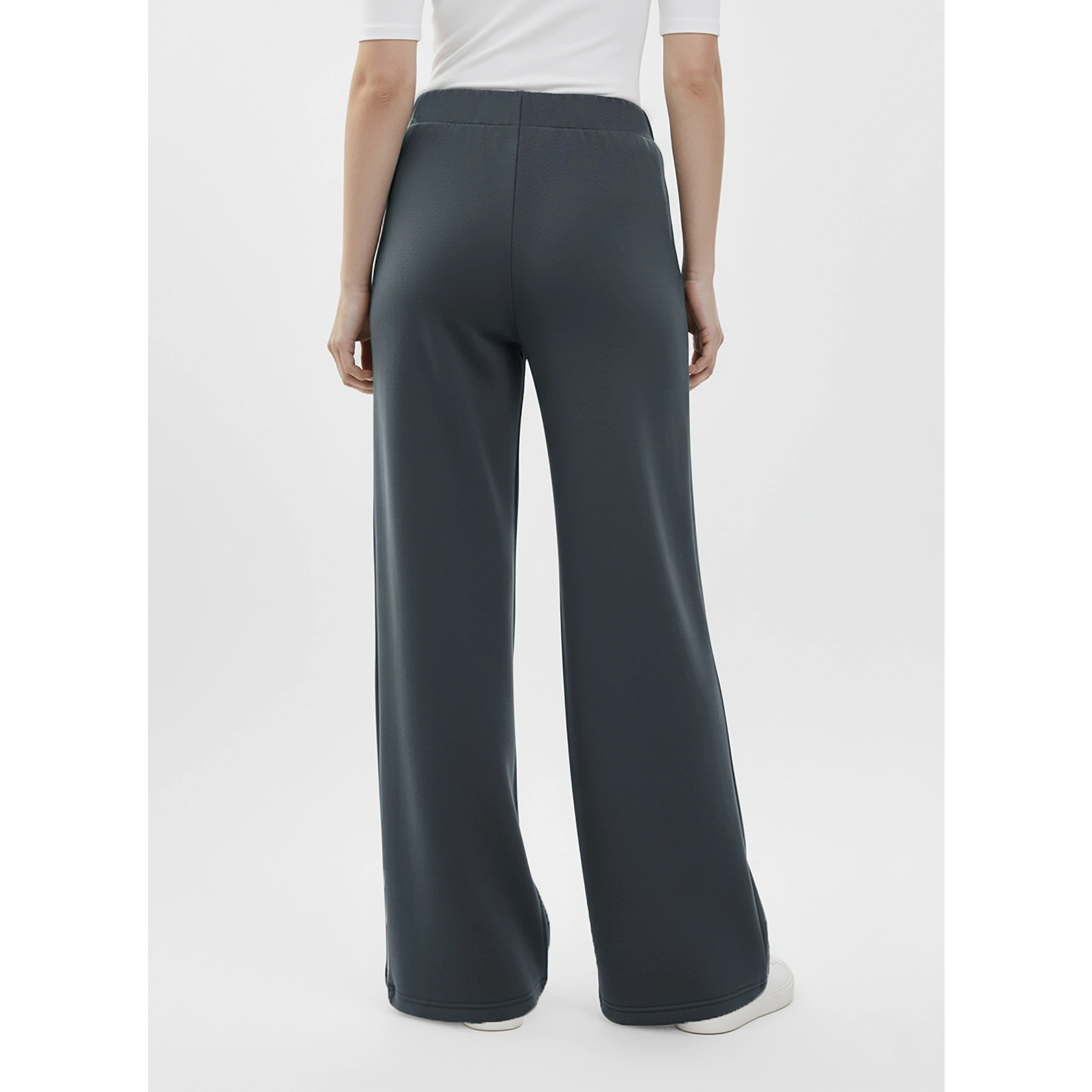 Grey Front Seam Extra Wide Leg Trousers | Montivo Pakistan