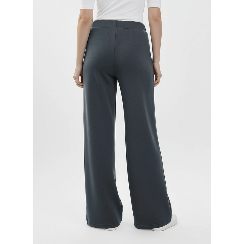 Grey Front Seam Extra Wide Leg Trousers | Montivo Pakistan