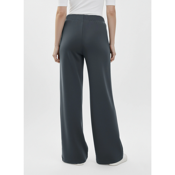 Grey Front Seam Extra Wide Leg Trousers | Montivo Pakistan