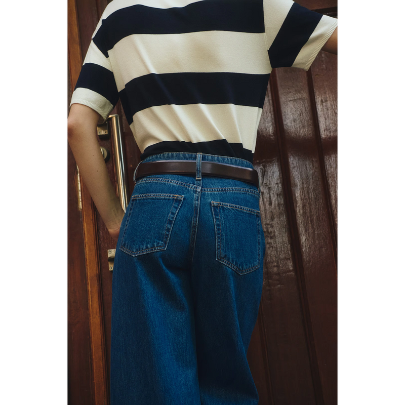 Blue High Rise Wide Leg Jeans | Montivo Pakistan