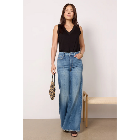 Palazzo Wide Leg Seamed Jeans | Montivo Pakistan