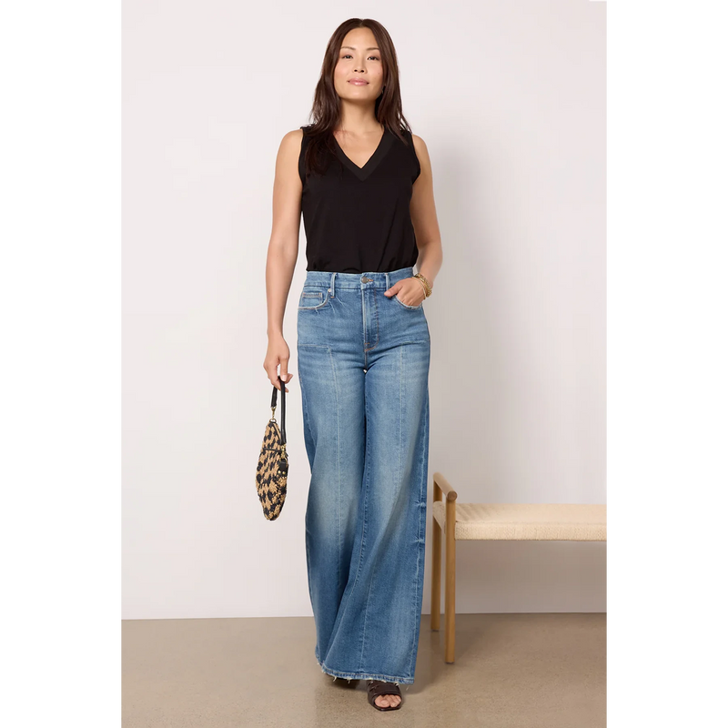 Palazzo Wide Leg Seamed Jeans | Montivo Pakistan