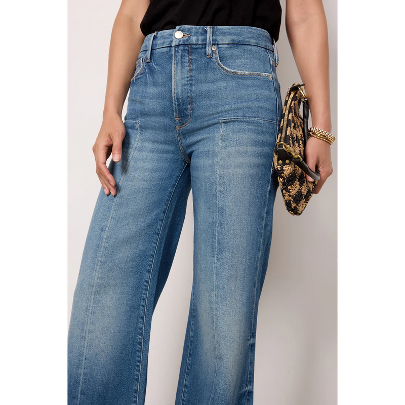 Palazzo Wide Leg Seamed Jeans | Montivo Pakistan