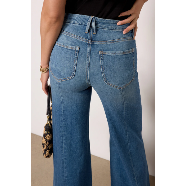 Palazzo Wide Leg Seamed Jeans | Montivo Pakistan
