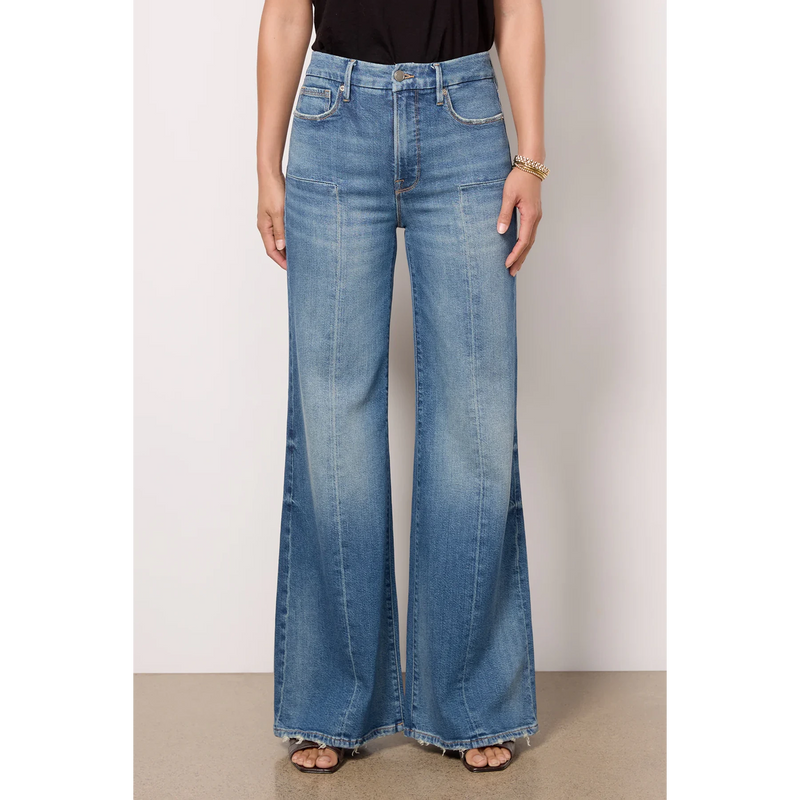 Palazzo Wide Leg Seamed Jeans | Montivo Pakistan