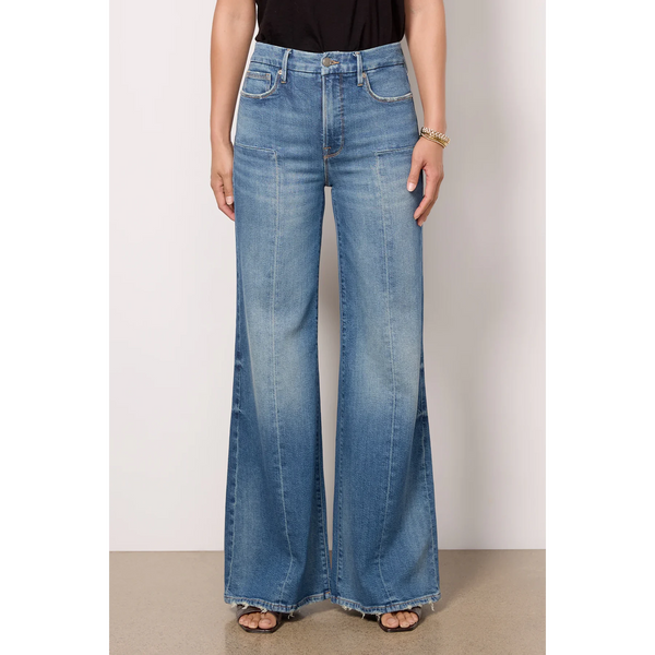 Palazzo Wide Leg Seamed Jeans | Montivo Pakistan