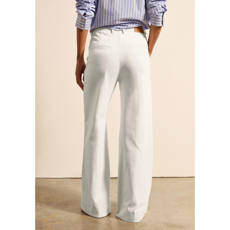 White Palazzo Flared Wide Leg Jeans | Montivo Pakistan