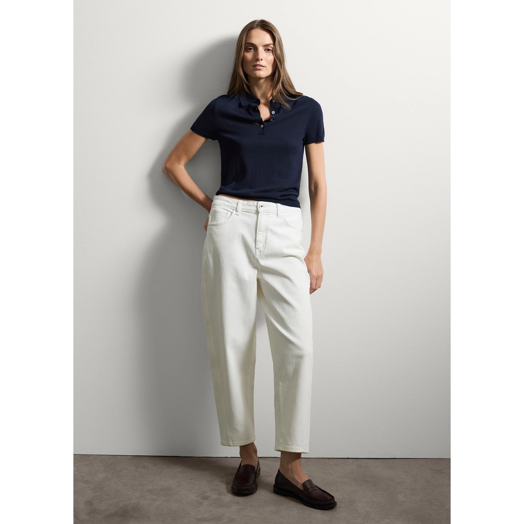 White Baggy Balloon Fit Jeans | Montivo Pakistan