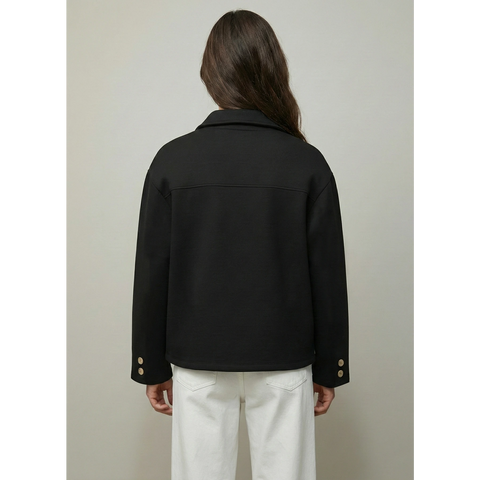 Black Button Down Coat