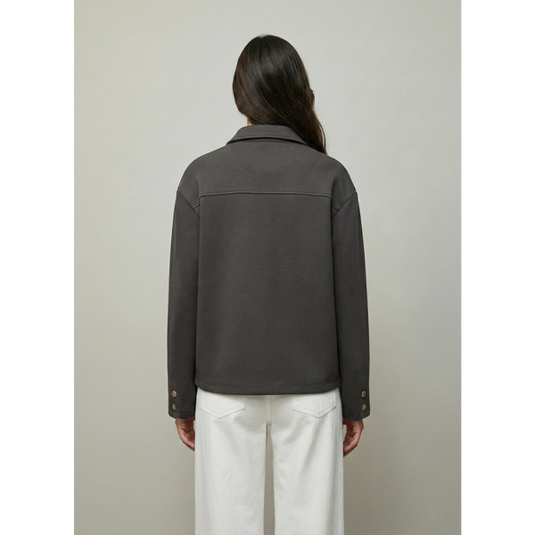 Grey Button Down Coat | Montivo Pakistan
