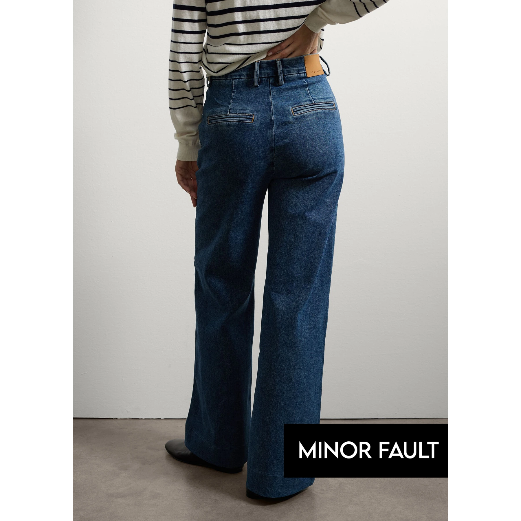 (Minor Fault) Blue Wide Leg jeans | Montivo Pakistan