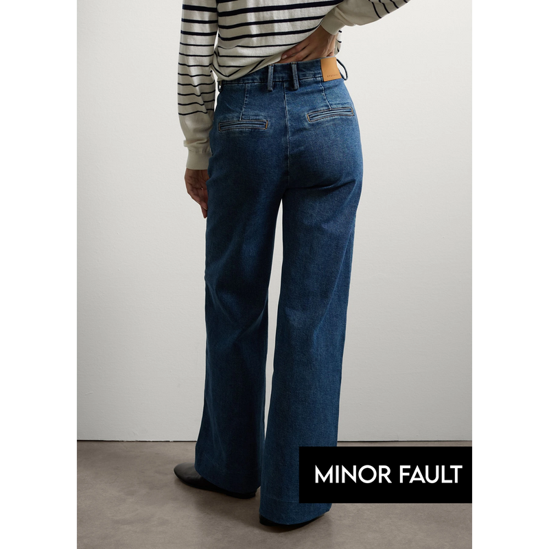 (Minor Fault) Blue Wide Leg jeans | Montivo Pakistan