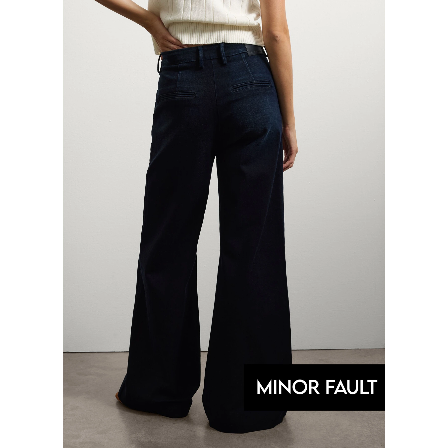 (Minor Fault) Wide Leg Blue Denim Jeans | Montivo Pakistan