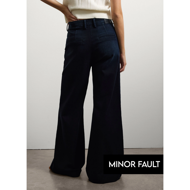 (Minor Fault) Wide Leg Blue Denim Jeans | Montivo Pakistan