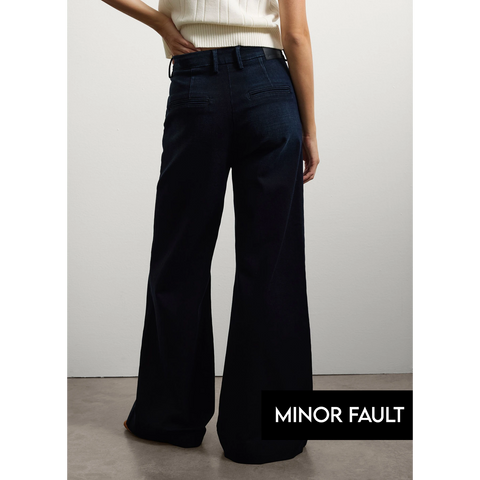 (Minor Fault) Wide Leg Blue Denim Jeans | Montivo Pakistan
