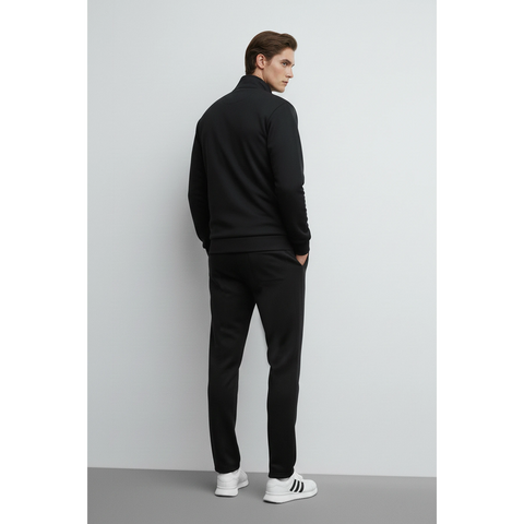 Black Mock Neck Sports Zipper | Montivo Pakistan