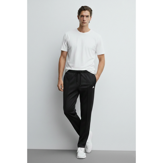 Black Front Seam Sports Trousers