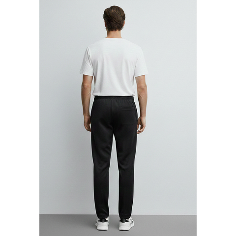 Black Front Seam Sports Trousers