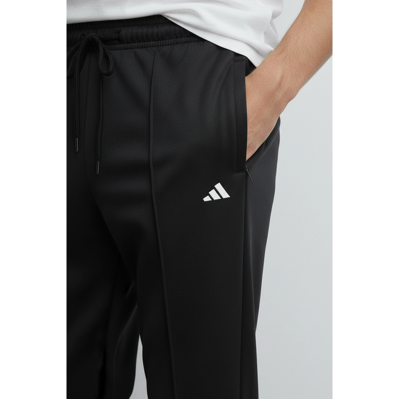Black Front Seam Sports Trousers