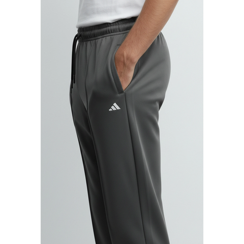 Dark Grey Front Seam Sports Trousers