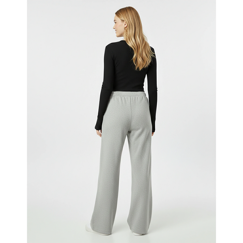 Grey Front Seam Extra Wide Leg Trousers