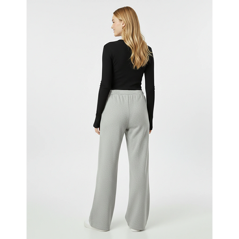 Grey Front Seam Extra Wide Leg Trousers