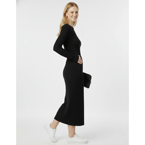 Black Ribbed Knit Skirt | Montivo Pakistan