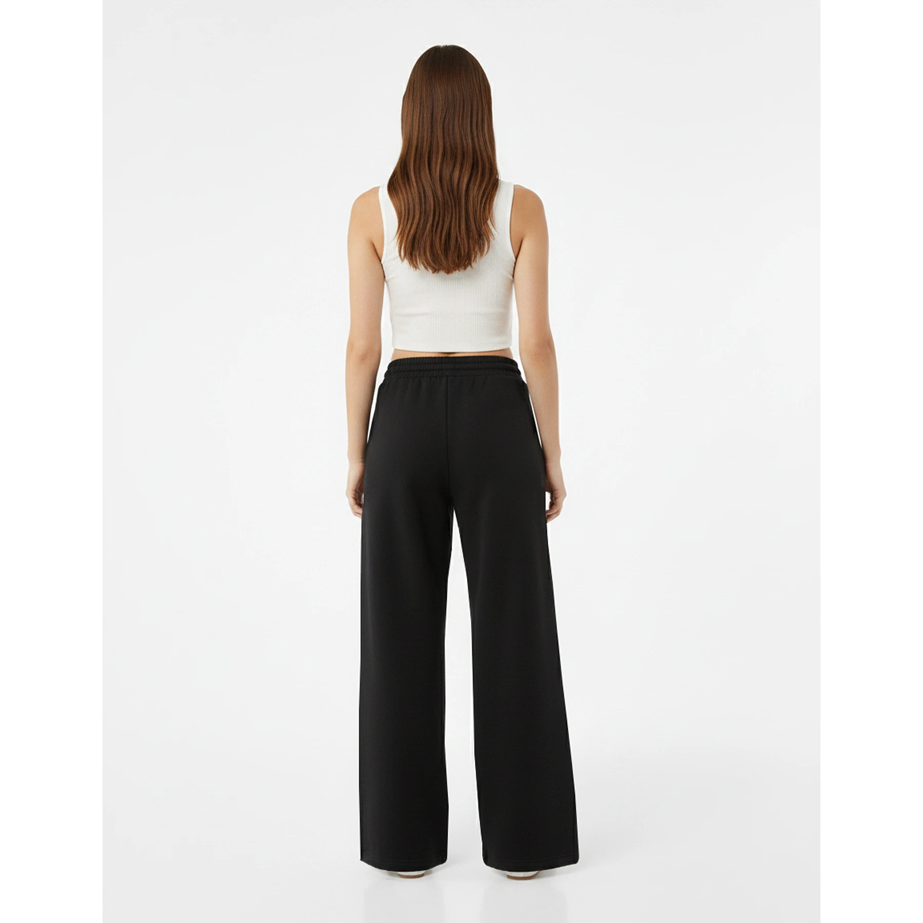 Black Pleated Wide Leg Trousers | Montivo Pakistan