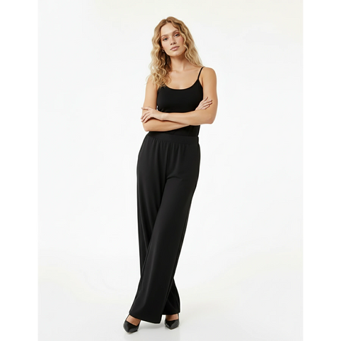 Black Extra Wide Leg Trousers | Montivo Pakistan