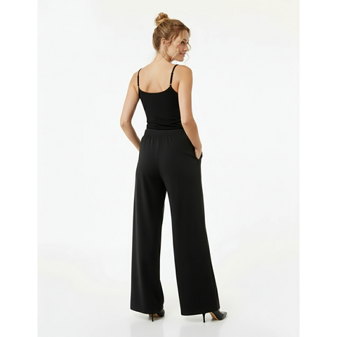 Black Extra Wide Leg Trousers | Montivo Pakistan