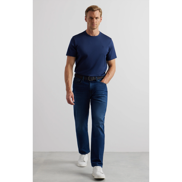 Mid Blue Slim Straight Jeans | Montivo Pakistan