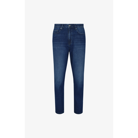 Mid Blue Slim Straight Jeans