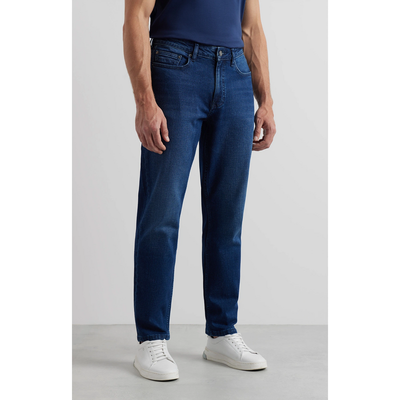 Mid Blue Slim Straight Jeans | Montivo Pakistan