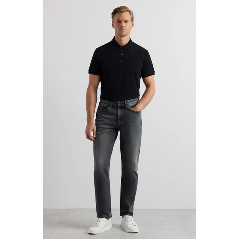 Grey Slim Straight Jeans