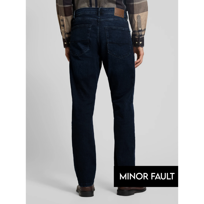 (Minor Fault) Dark Blue Relaxed Regular Fit Jeans | Montivo Pakistan
