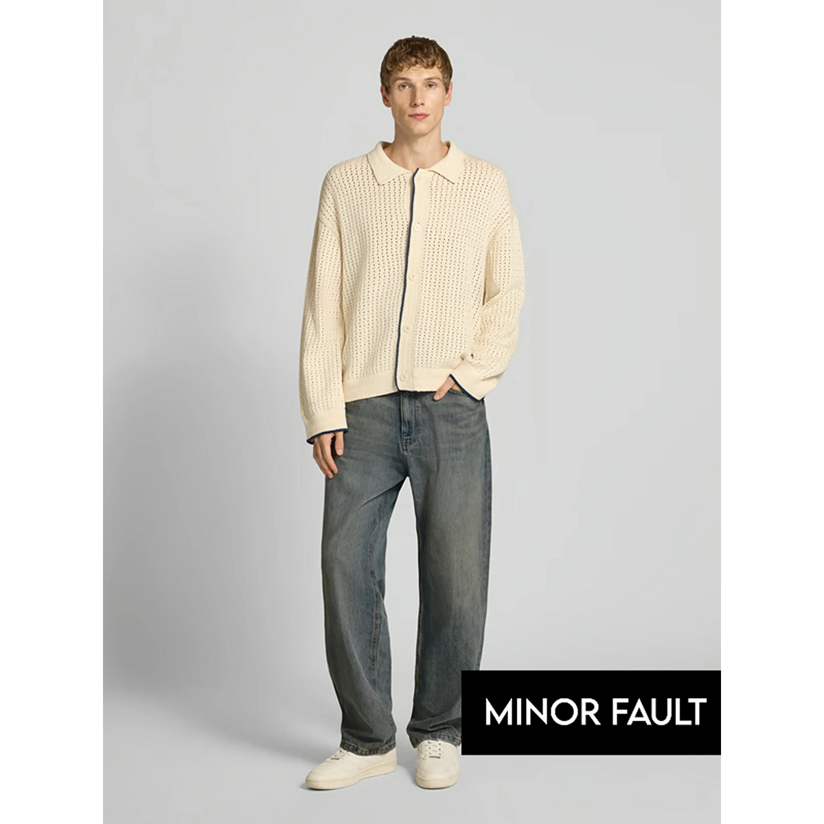 (Minor Fault) Vintage Blue Baggy Fit Jeans | Montivo Pakistan