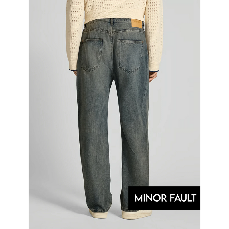 (Minor Fault) Vintage Blue Baggy Fit Jeans | Montivo Pakistan