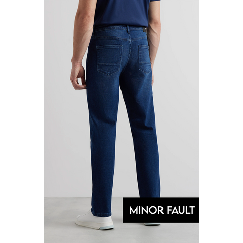 (Minor Fault) Mid Blue Slim Straight Jeans | Montivo Pakistan