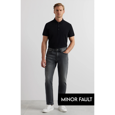 (Minor Fault) Grey Slim Straight Jeans | Montivo Pakistan