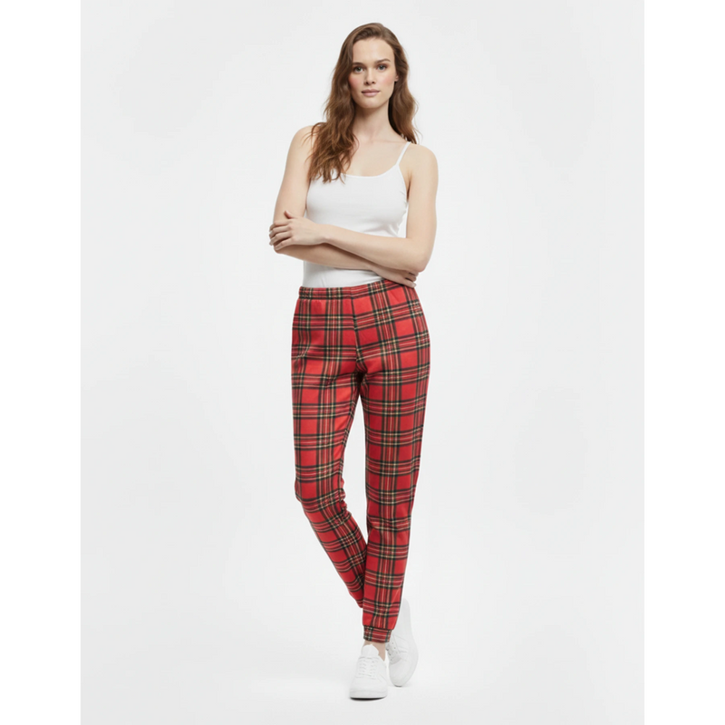 Red Check Jersey Nightwear Trousers | Montivo Pakistan