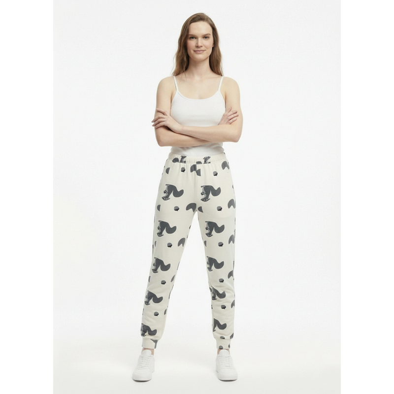 Grey Printed Jersey Nightwear Trousers | Montivo Pakistan