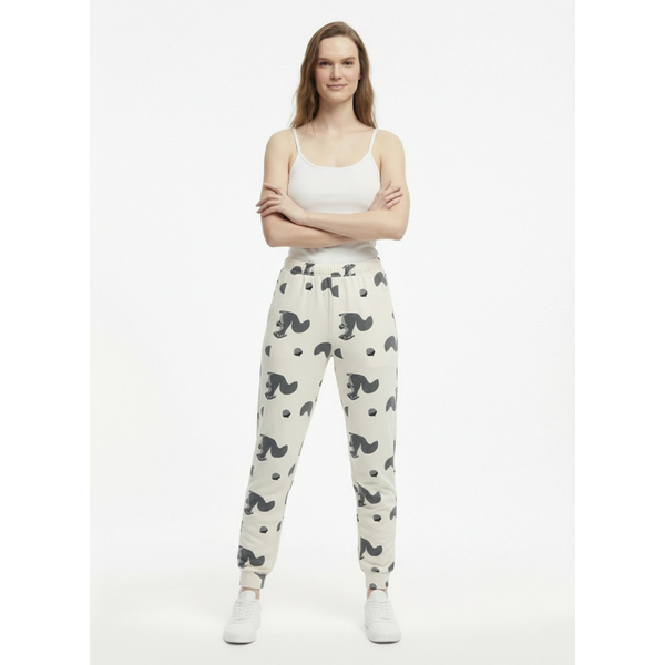 Grey Printed Jersey Nightwear Trousers | Montivo Pakistan